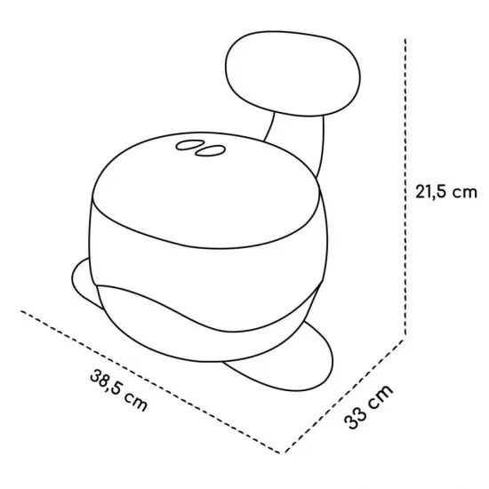Olita pentru copii Pottili Skiddou balenuta cu capac Evening shadow Gri Olita pentru copii Pottili Skiddou balenuta cu capac Evening shadow Gri