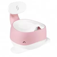 Olita pentru copii Pottili Skiddou balenuta cu capac Keep pink Roz