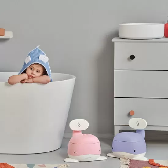 Olita pentru copii Pottili Skiddou balenuta cu capac Liliac bloom Lavanda Olita pentru copii Pottili Skiddou balenuta cu capac Liliac bloom Lavanda