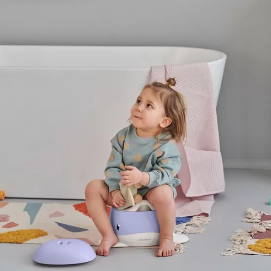 Olita pentru copii Pottili Skiddou balenuta cu capac Liliac bloom Lavanda Olita pentru copii Pottili Skiddou balenuta cu capac Liliac bloom Lavanda