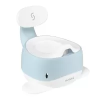 Olita pentru copii Pottili Skiddou balenuta cu capac Sky high Bleu
