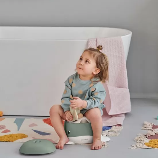 Olita pentru copii Pottili Skiddou balenuta cu capac Wild climber Verde