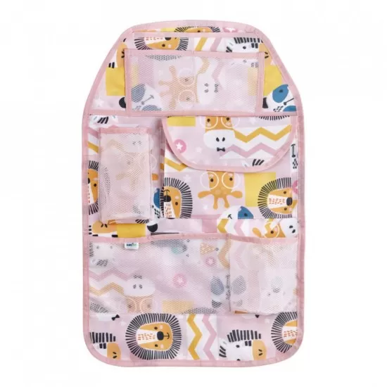 Organizator BabyJem pentru scaun auto Jungle Culoare Roz Organizator BabyJem pentru scaun auto Jungle Culoare Roz