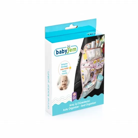 Organizator BabyJem pentru scaun auto Jungle Culoare Roz Organizator BabyJem pentru scaun auto Jungle Culoare Roz