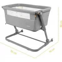 Patut 3 in 1 co-sleeping Skiddou Natt Normandic Dream Gri deschis