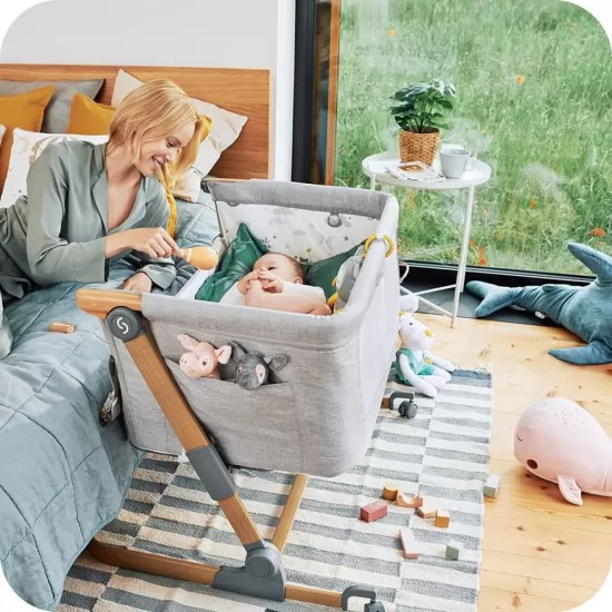 Patut 3 in 1 co-sleeping Skiddou Natt Normandic Dream Gri deschis Patut 3 in 1 co-sleeping Skiddou Natt Normandic Dream Gri deschis