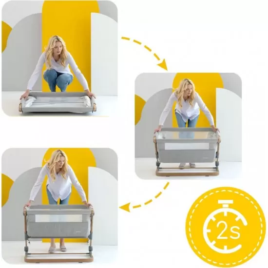 Patut 3 in 1 co-sleeping Skiddou Natt Normandic Dream Gri deschis Patut 3 in 1 co-sleeping Skiddou Natt Normandic Dream Gri deschis