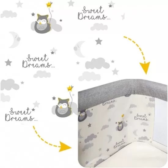 Patut 3 in 1 co-sleeping Skiddou Natt Normandic Dream Gri deschis Patut 3 in 1 co-sleeping Skiddou Natt Normandic Dream Gri deschis