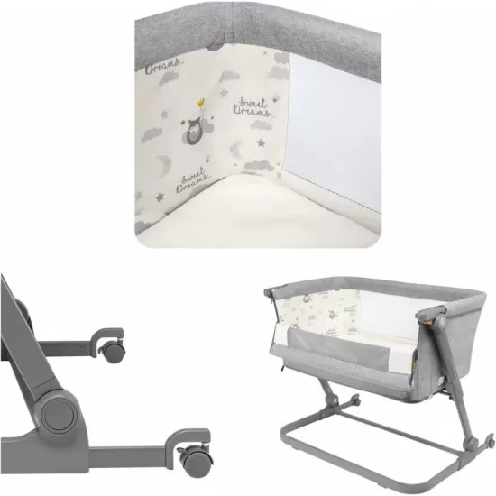 Patut 3 in 1 co-sleeping Skiddou Natt Normandic Dream Gri deschis Patut 3 in 1 co-sleeping Skiddou Natt Normandic Dream Gri deschis