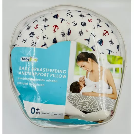 Perna pentru alaptat 2 in 1 Nursing Pillow Marine BabyJem Perna pentru alaptat 2 in 1 Nursing Pillow Marine BabyJem