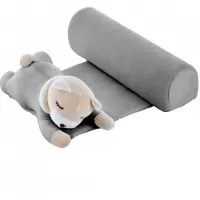 Pernuta pozitionator BabyJem anti-rasucire pentru bebelusi Teddy Culoare Gri