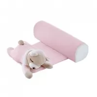 Pernuta pozitionator BabyJem anti-rasucire pentru bebelusi Teddy Culoare Roz