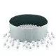 Piscina uscata cu bile BabyJem 30x83 cm 100 bile albe Verde Piscina uscata cu bile BabyJem 30x83 cm 100 bile albe Verde
