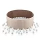 Piscina uscata cu bile BabyJem 30x83 cm 100 bile albe Somon Piscina uscata cu bile BabyJem 30x83 cm 100 bile albe Somon