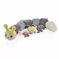 Protectie laterala multifunctionala cu jucarii din plus BabyJem Caterpilar Culoare Verde