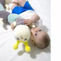 Protectie laterala multifunctionala cu jucarii din plus BabyJem Caterpilar Culoare Verde