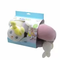 Protectie laterala multifunctionala cu jucarii din plus BabyJem Caterpilar Culoare Roz