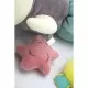 Protectie laterala multifunctionala cu jucarii din plus BabyJem Caterpilar Culoare Roz