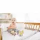 Protectie laterala multifunctionala cu jucarii din plus BabyJem Caterpilar Culoare Roz
