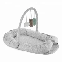 Salteluta Baby Nest cu bara jucarii Between parents culoare Gri