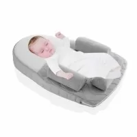 Salteluta plan inclinat si saculet cu samburi de cirese BabyJem Velvet Culoare Gri