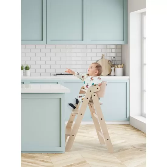 Scaun de masa pliabil din lemn MamaToyz, multifunctional si transformabil cu masuta, 6 luni - adolescent, Natur Scaun de masa pliabil din lemn MamaToyz, multifunctional si transformabil cu masuta, 6 luni - adolescent, Natur