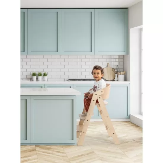 Scaun de masa pliabil din lemn MamaToyz, multifunctional si transformabil cu masuta, 6 luni - adolescent, Natur Scaun de masa pliabil din lemn MamaToyz, multifunctional si transformabil cu masuta, 6 luni - adolescent, Natur