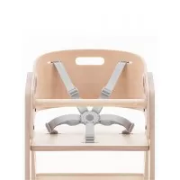 Scaun de masa pliabil din lemn MamaToyz, multifunctional si transformabil cu masuta, 6 luni - adolescent, Natur