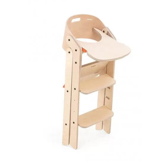 Scaun de masa pliabil din lemn MamaToyz, multifunctional si transformabil cu masuta, 6 luni - adolescent, Natur Scaun de masa pliabil din lemn MamaToyz, multifunctional si transformabil cu masuta, 6 luni - adolescent, Natur