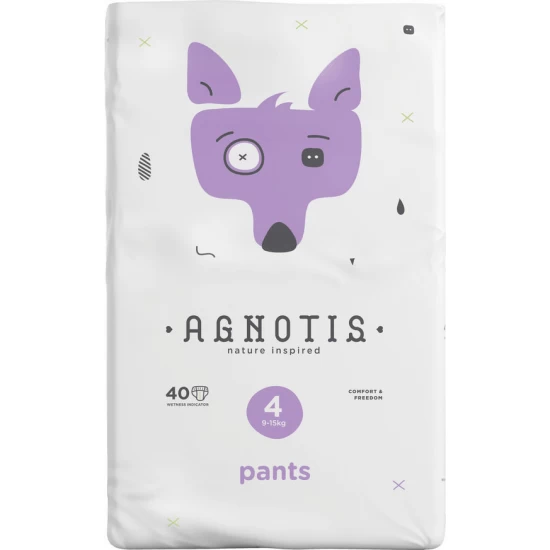 Scutece tip chilotel hipoalergenice Agnotis pants, marimea nr. 4, 9-15 kg, 40 bucati Scutece tip chilotel hipoalergenice Agnotis pants, marimea nr. 4, 9-15 kg, 40 bucati