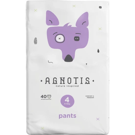 Scutece tip chilotel hipoalergenice Agnotis pants, marimea nr. 4, 9-15 kg, 40 bucati Scutece tip chilotel hipoalergenice Agnotis pants, marimea nr. 4, 9-15 kg, 40 bucati