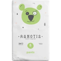 Scutece tip chilotel hipoalergenice Agnotis Pants, marimea nr. 6, 17+ kg, 34 bucati