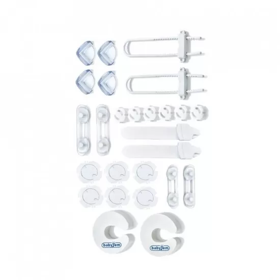 Set 26 protectii pentru mobilier BabyJem Home Safety Kit Set 26 protectii pentru mobilier BabyJem Home Safety Kit