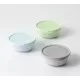 Set 3 boluri cu capac hrana bebelusi Miniware, 100% din materiale naturale biodegradabile, Aqua+Grey+Keylime Set 3 boluri cu capac hrana bebelusi Miniware, 100% din materiale naturale biodegradabile, Aqua+Grey+Keylime