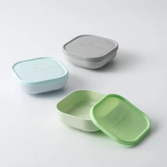 Set 3 boluri pentru hrana bebelusi Miniware Snack Bowl, 100% din materiale naturale biodegradabile, Aqua+Grey+Keylime Set 3 boluri pentru hrana bebelusi Miniware Snack Bowl, 100% din materiale naturale biodegradabile, Aqua+Grey+Keylime