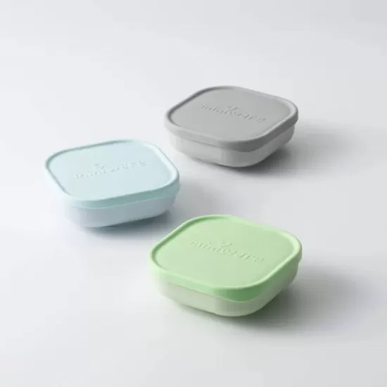 Set 3 boluri pentru hrana bebelusi Miniware Snack Bowl, 100% din materiale naturale biodegradabile, Aqua+Grey+Keylime Set 3 boluri pentru hrana bebelusi Miniware Snack Bowl, 100% din materiale naturale biodegradabile, Aqua+Grey+Keylime