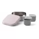 Set cutie cu 2 silipods pentru mancare bebelusi Miniware Grow bento, 3 piese, Cotton Candy+Grey Set cutie cu 2 silipods pentru mancare bebelusi Miniware Grow bento, 3 piese, Cotton Candy+Grey