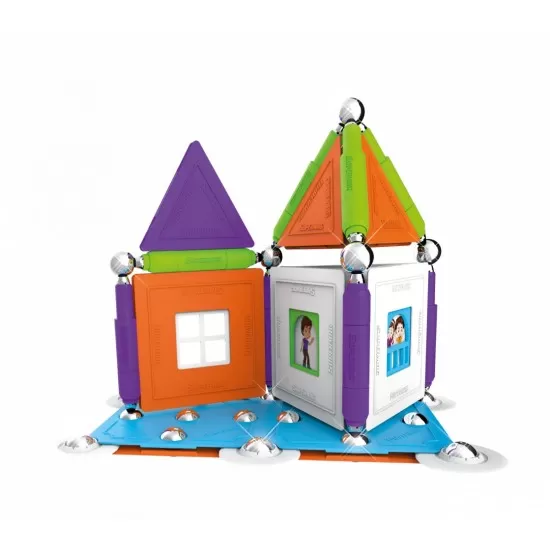 Set de constructie magnetic Supermag Casuta mea, 83 piese Set de constructie magnetic Supermag Casuta mea, 83 piese