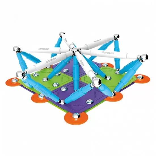 Set de constructie magnetic Supermag Color 98 piese Set de constructie magnetic Supermag Color 98 piese