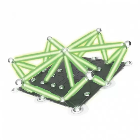 Set de constructie magnetic Supermag Glow 72 piese Set de constructie magnetic Supermag Glow 72 piese