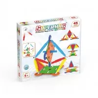 Set de constructie magnetic Supermag Projects Multicolor 45 piese