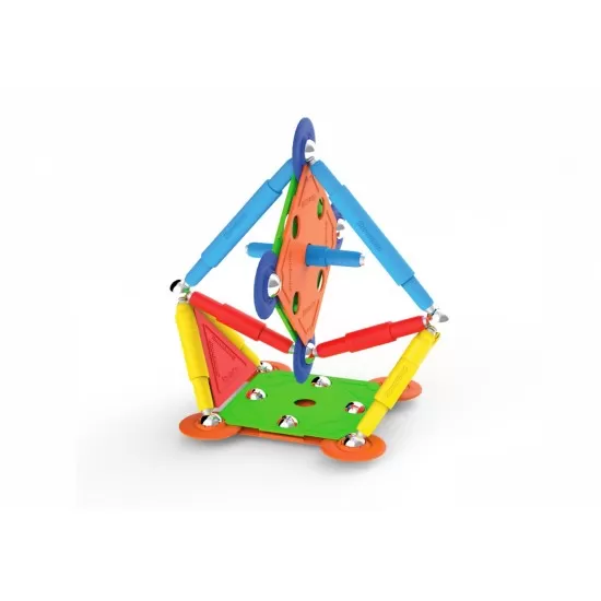 Set de constructie magnetic Supermag Projects Multicolor 45 piese