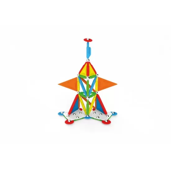 Set de constructie magnetic Supermag Projects Multicolor 45 piese