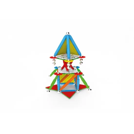 Set de constructie magnetic Supermag Projects Multicolor 45 piese