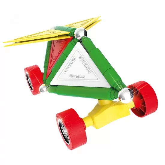 Set de constructie masini cu piese magnetice Supermag 50 piese Set de constructie masini cu piese magnetice Supermag 50 piese