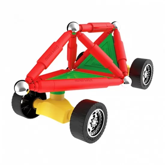 Set de constructie masini cu piese magnetice Supermag 50 piese Set de constructie masini cu piese magnetice Supermag 50 piese