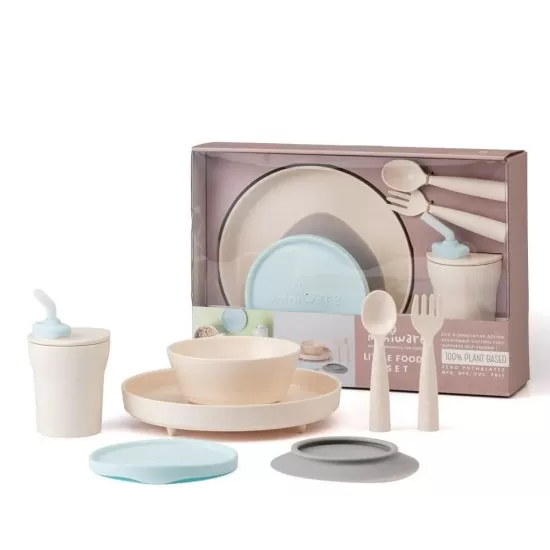 Set diversificare hrana bebelusi Miniware Little Foodie, 100% din materiale naturale biodegradabile, 6 piese, Vanilla Aqua Set diversificare hrana bebelusi Miniware Little Foodie, 100% din materiale naturale biodegradabile, 6 piese, Vanilla Aqua