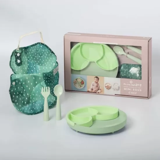 Set diversificare hrana bebelusi Miniware Mini Sous Chef 100% din materiale naturale biodegradabile, 6 piese, Hot succulent Set diversificare hrana bebelusi Miniware Mini Sous Chef 100% din materiale naturale biodegradabile, 6 piese, Hot succulent