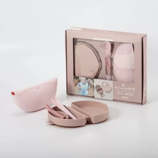 Set diversificare hrana bebelusi Miniware Sili Mini GO, 100% din materiale naturale biodegradabile, 3 piese, Pink Antioxidant Set diversificare hrana bebelusi Miniware Sili Mini GO, 100% din materiale naturale biodegradabile, 3 piese, Pink Antioxidant