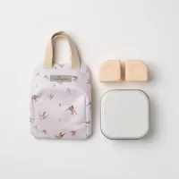Set geanta termoizolanta Mealtote cu cutie Grow Bento Miniware Ready Go! Bento 4 piese Golden Swallow